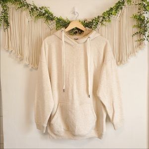 Aerie Cream Sherpa Hood Sweatshirt